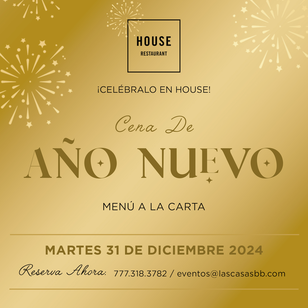 Las Casas B+B Hotel | Cena de Año Nuevo