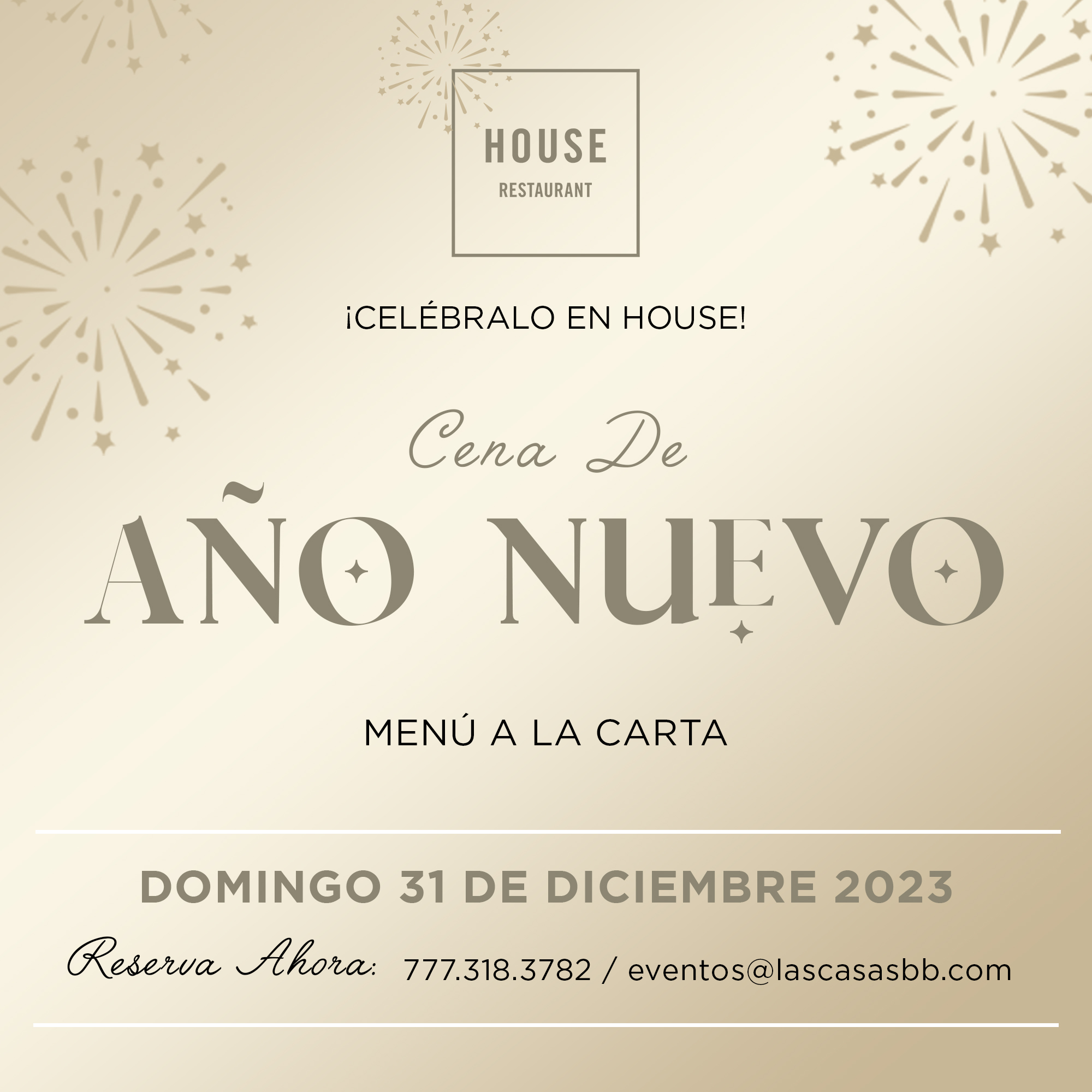 Las Casas B+B Hotel | Cena de Año Nuevo